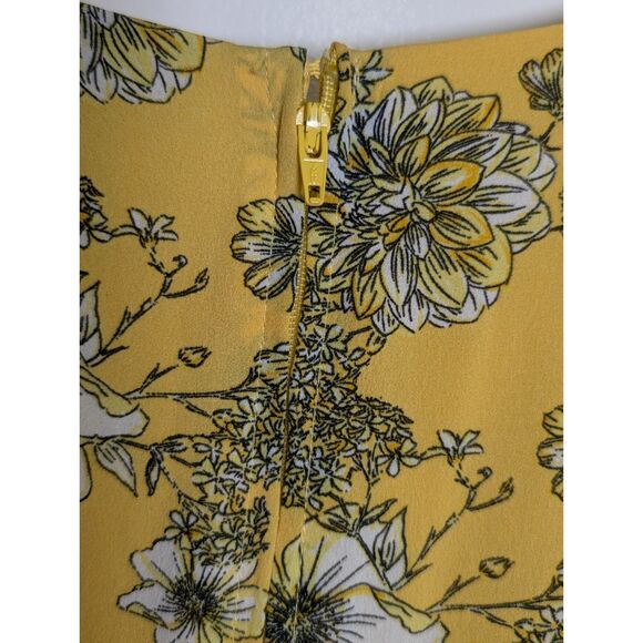 Torrid Summer Floral Midi Dress Sze 20 Yellow Black White Flowy Boho Cottagecore - Picture 9 of 9